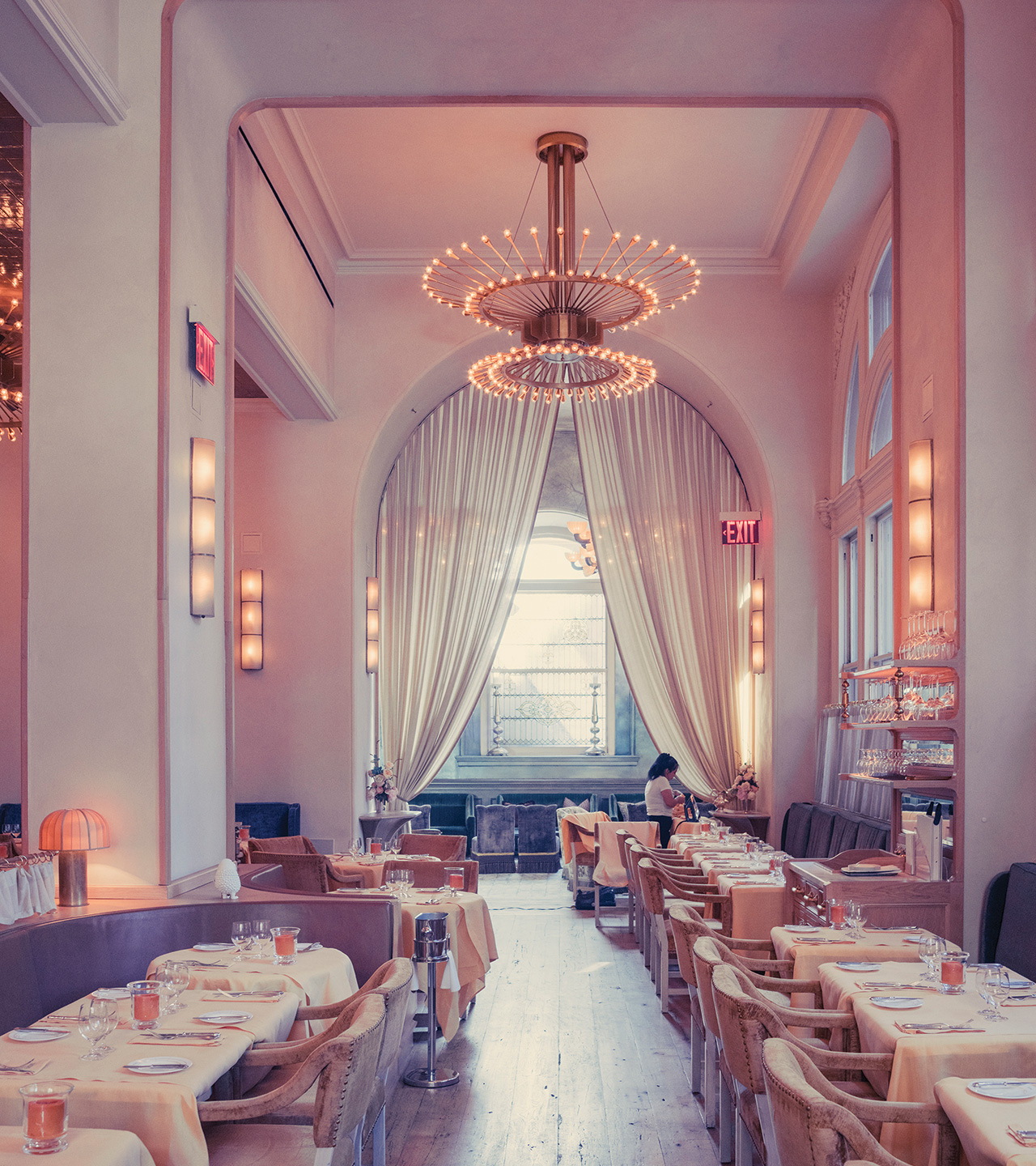 Elegant neighborhood restaurant interior in Gramercy near Hendrix House NYC condominium.